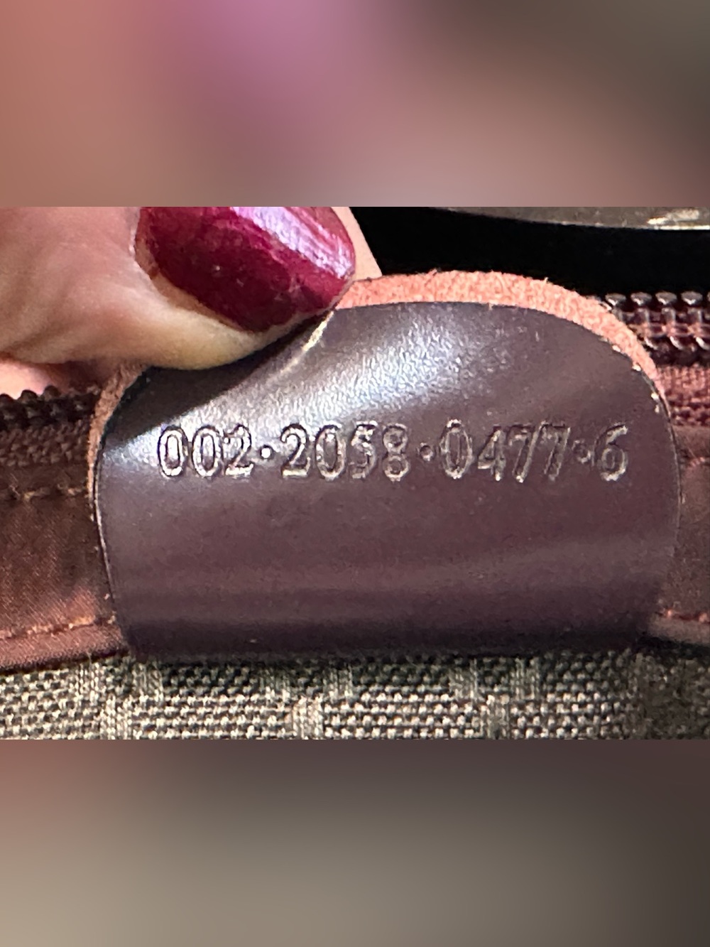 Gucci Handbag Satin iridescent Burgundy Tote Bag - Picture 9 of 12